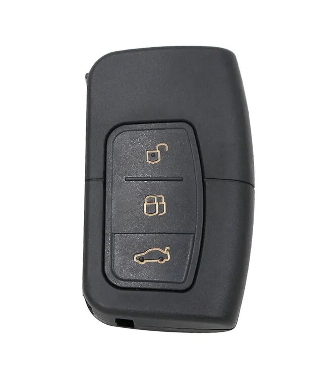 XEOD Autosleutelbehuizing - sleutelbehuizing auto - sleutel - Autosleutel smartkey / Geschikt voor: Ford 3 knops
