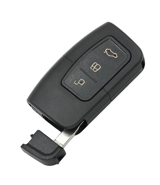 XEOD Autosleutelbehuizing - sleutelbehuizing auto - sleutel - Autosleutel smartkey / Geschikt voor: Ford 3 knops