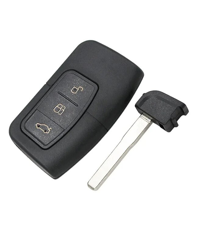 XEOD Autosleutelbehuizing - sleutelbehuizing auto - sleutel - Autosleutel smartkey / Geschikt voor: Ford 3 knops