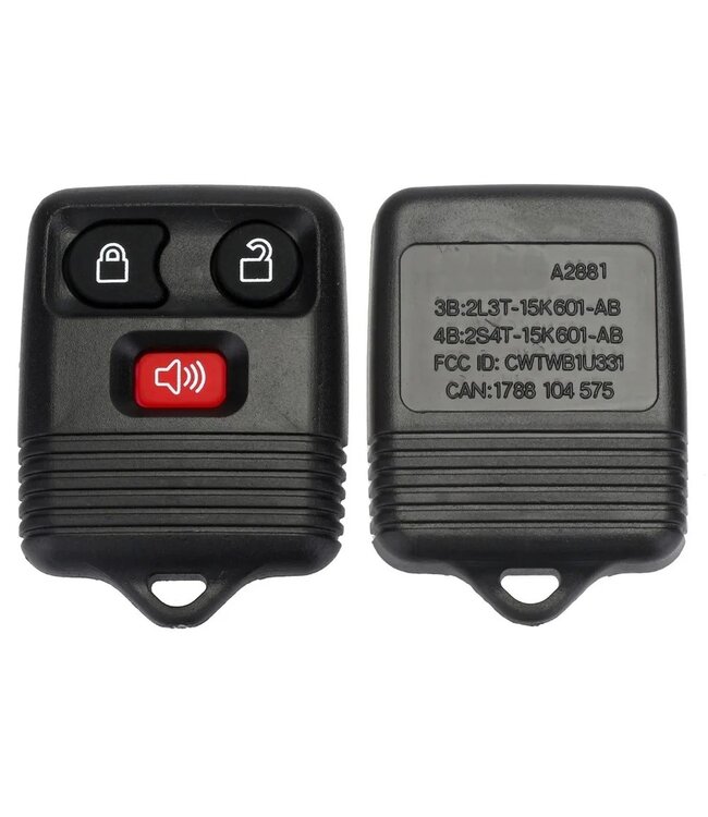 XEOD Autosleutelbehuizing - sleutelbehuizing auto - sleutel - Autosleutel  - Afstandsbediening / Geschikt voor: Ford 3 knops sleutel