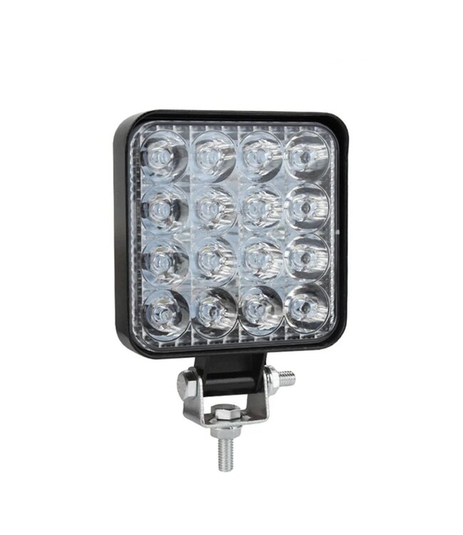 XEOD LED Werklamp vierkant - Geschikt voor auto & vrachtwagen - 16SMD - 85 x 85 - 1 Stuks
