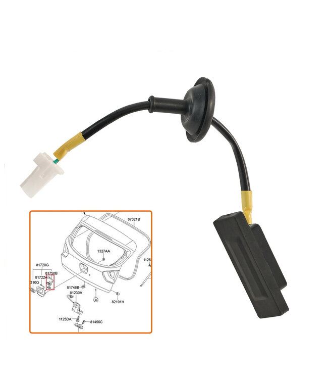 XEOD Kofferbak schakelaar - Ontgrendeling - OEM vervanging - Compleet met stekker - Geschikt voor Kia & Hyundai - 81260-1W220