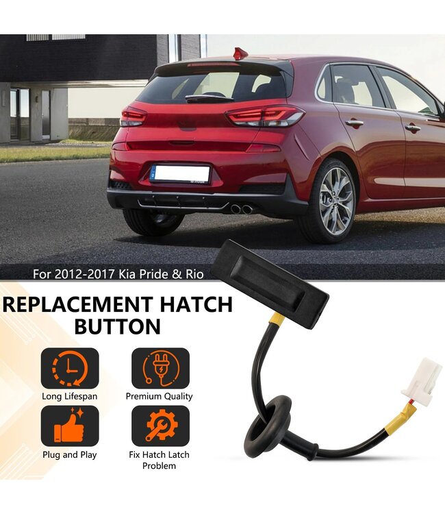 XEOD Kofferbak schakelaar - Ontgrendeling - OEM vervanging - Compleet met stekker - Geschikt voor Kia & Hyundai - 81260-1W220