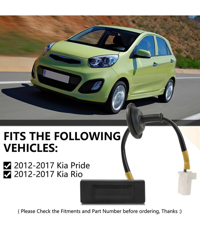 XEOD Kofferbak schakelaar - Ontgrendeling - OEM vervanging - Compleet met stekker - Geschikt voor Kia & Hyundai - 81260-1W220