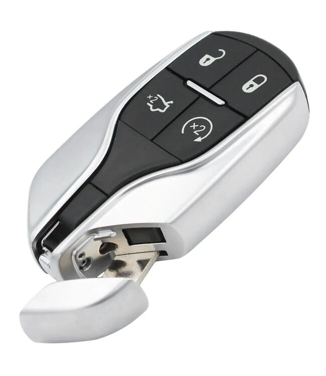 XEOD Autosleutelbehuizing - sleutelbehuizing auto - sleutel - Autosleutel  - Afstandsbediening / Geschikt voor: Maserati 4 knops