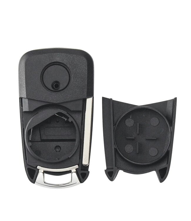 XEOD Autosleutelbehuizing - sleutelbehuizing auto - sleutel - Autosleutel / Geschikt voor: Opel & Chevrolet 2 knops klapsleutel