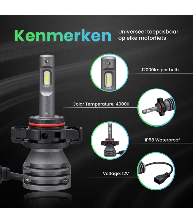 XEOD  H16 / 5202 / PSX24W Perfect Fit LED lampen met E-Keur – Auto Verlichting Lamp – Dimlicht, Grootlicht of Mistlicht - 2 stuks – 12V