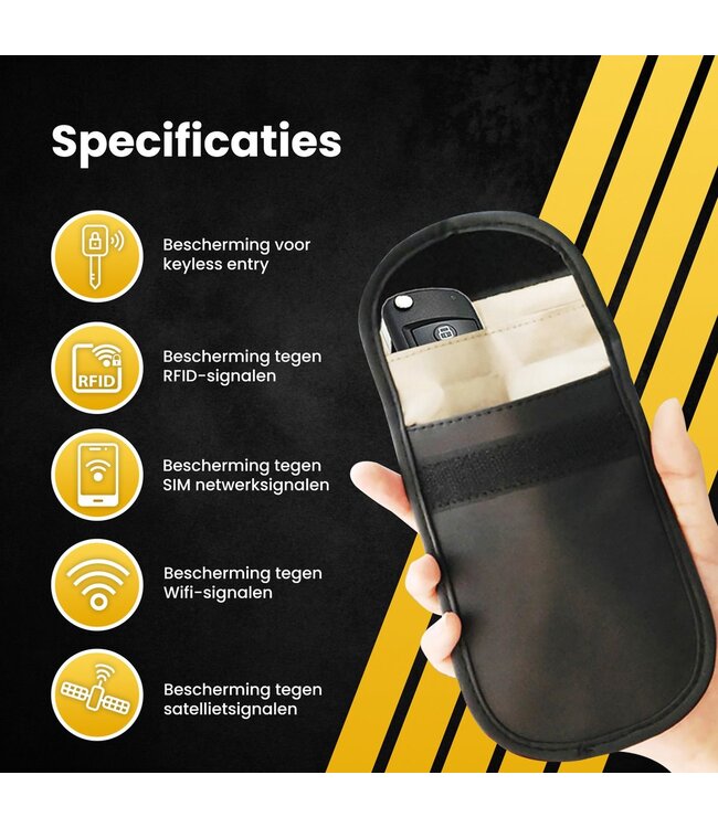 XEOD Sleutel beschermhoesje – Auto RFID – Anti diefstal – Beschermhoes – Autosleutel signaal blokkering - Blokkeren - Afsluiten - Afsluiting - Keyless - 4 stuks