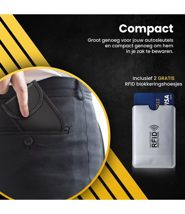 XEOD Sleutel beschermhoesje – Auto RFID – Anti diefstal – Beschermhoes – Autosleutel signaal blokkering - Blokkeren - Afsluiten - Afsluiting - Keyless - 4 stuks