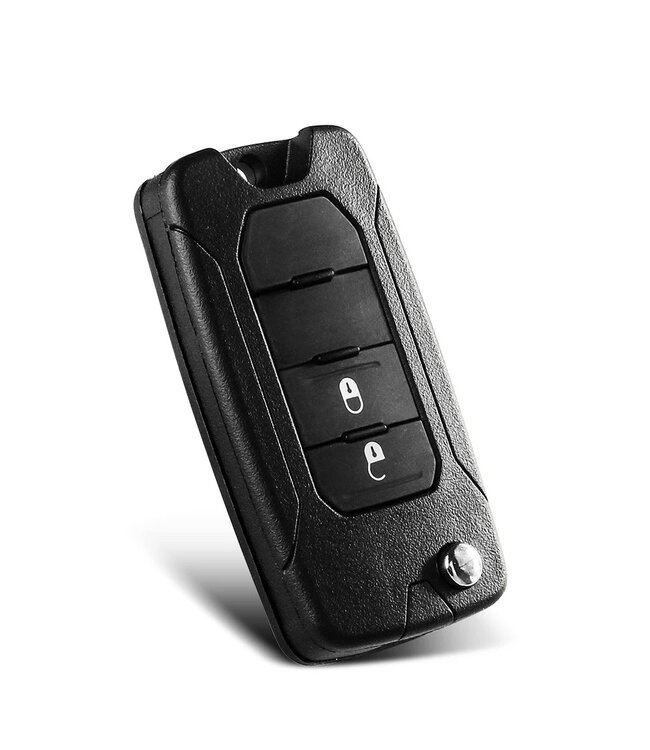 XEOD Klap Autosleutelbehuizing - sleutelbehuizing auto - sleutel - Autosleutel 2 Knops / Geschikt voor: JEEP Renegade - Wrangler