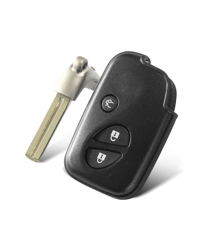 XEOD Autosleutelbehuizing - sleutelbehuizing auto - sleutel - Autosleutel / Geschikt voor: Lexus 3 knops