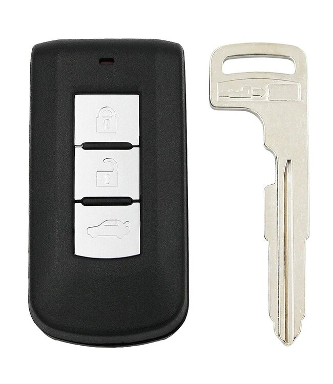 XEOD Autosleutelbehuizing - sleutelbehuizing auto - sleutel - Autosleutel / Geschikt voor: Mitsubishi smartkey