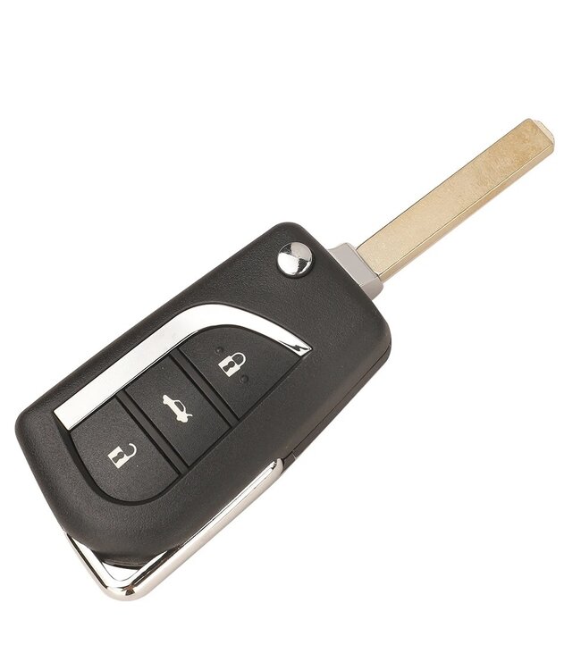 XEOD Autosleutelbehuizing - sleutelbehuizing auto - sleutel - Autosleutel 3 knops geschikt voor Toyota / Peugeot / Citroen