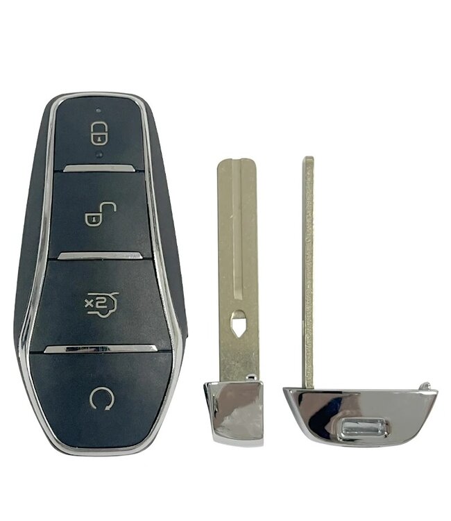 XEOD Autosleutelbehuizing - sleutelbehuizing auto - sleutel - Autosleutel 4 knops geschikt voor BYD Smart key