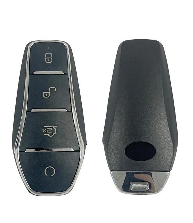 XEOD Autosleutelbehuizing - sleutelbehuizing auto - sleutel - Autosleutel 4 knops geschikt voor BYD Smart key
