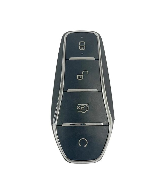 XEOD Autosleutelbehuizing - sleutelbehuizing auto - sleutel - Autosleutel 4 knops geschikt voor BYD Smart key