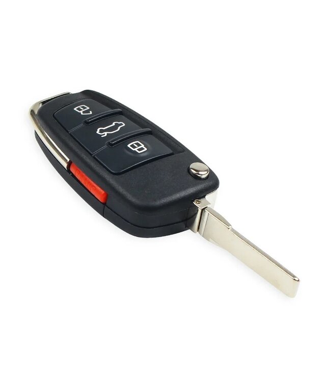 XEOD Autosleutelbehuizing - sleutelbehuizing auto - sleutel - Autosleutel / 3-Knops geschikt voor Audi met panic
