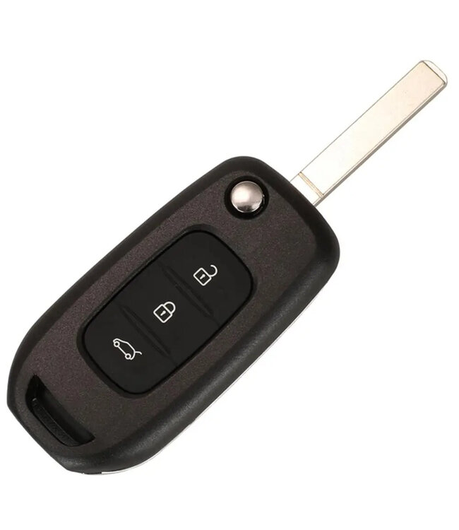 XEOD Autosleutelbehuizing - sleutelbehuizing auto - sleutel - Autosleutel / Renault 3 knops klapsleutel VA2