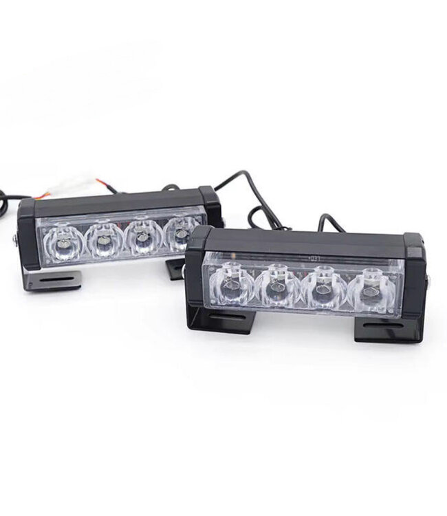 XEOD LED Flitsers Oranje - 12V - 24V - 8 Flits patronen - Gevarenlichten - Vrachtwagen - Bestelauto - Bestel bus - Veilig werken langs de weg - Met schakelaar - 2 Stuks