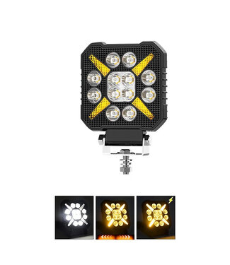 XEOD LED Werklamp wit met oranje flitsers