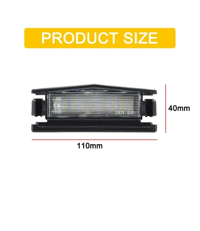XEOD LED Kentekenverlichting - Kenteken verlichting - LED Kenteken verlichting geschikt voor: Mazda 2 MK3 - MX-5 - Canbus - 2 stuks 6000K  Wit