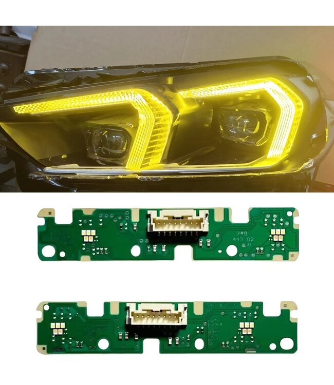 XEOD CSL LED DRL angel eyes modules Geel geschikt voor BMW X1 U11 & U12 - Voor adaptive LED koplampen - 2 stuks - Complete set