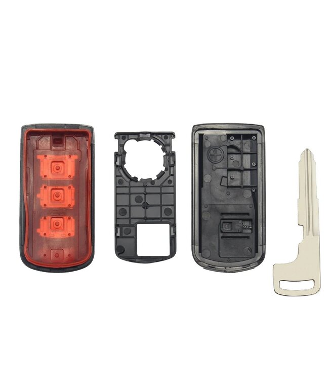 XEOD Autosleutelbehuizing - sleutelbehuizing auto - sleutel - Autosleutel / Geschikt voor: Mitsubishi smartkey 2 knops