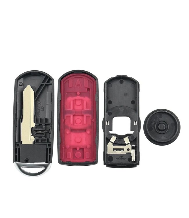XEOD Autosleutelbehuizing - sleutelbehuizing auto - sleutel - Autosleutel geschikt voor Mazda Smartkey 3 knops