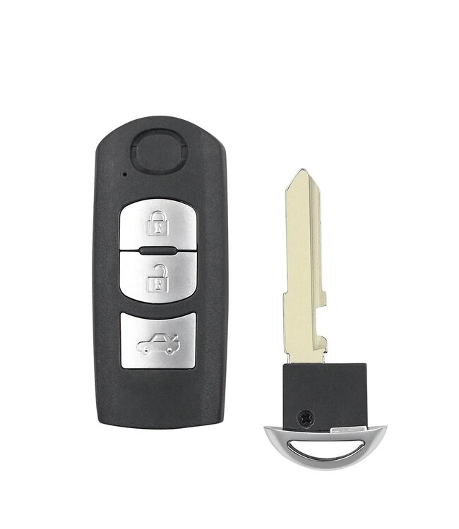 XEOD Autosleutelbehuizing - sleutelbehuizing auto - sleutel - Autosleutel geschikt voor Mazda Smartkey 3 knops