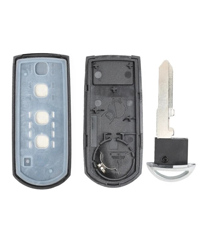 XEOD Autosleutelbehuizing - sleutelbehuizing auto - sleutel - Autosleutel geschikt voor Mazda Smartkey 3 knops