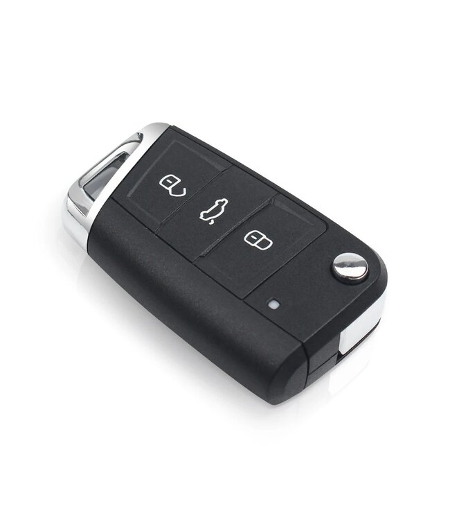 XEOD 3 knops klapsleutel - MQB48 - 433MHZ - HU66 - Complete sleutel - Met electronica - 3 knops klapsleutel geschikt voor Volkswagen - Seat - Skoda - 1 stuks