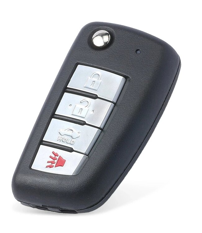XEOD Autosleutelbehuizing - sleutelbehuizing auto - sleutel - Autosleutel / Geschikt voor: Nissan 4 knops