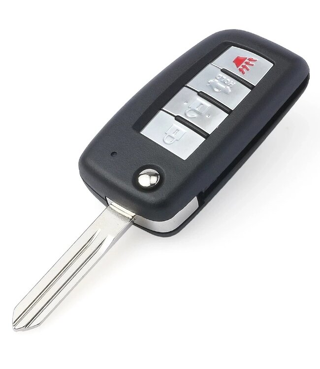 XEOD Autosleutelbehuizing - sleutelbehuizing auto - sleutel - Autosleutel / Geschikt voor: Nissan 4 knops