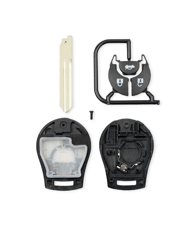 XEOD Autosleutelbehuizing - sleutelbehuizing auto - sleutel - Autosleutel / Geschikt voor: Nissan 3 knops