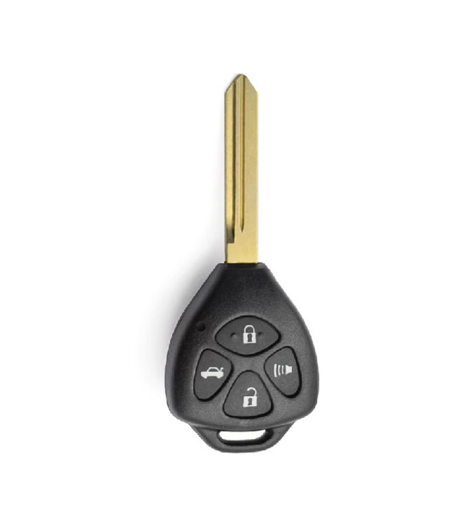 XEOD Autosleutelbehuizing - sleutelbehuizing auto - sleutel - Autosleutel 4 knops geschikt voor Toyota