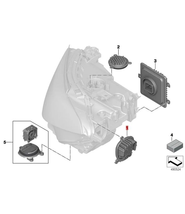 XEOD CSL LED DRL angel eyes modules Geel geschikt voor BMW 8 serie - Met LED koplampen - 4 stuks - Complete set