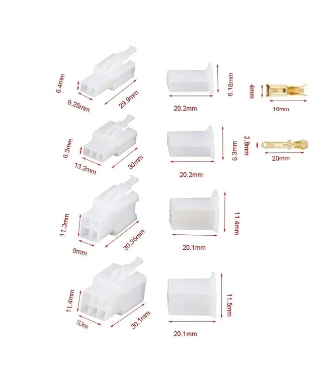 PROKING Kabel stekkers - 380 Delig - Stekkers - Plug en play - Verbinders - Connectors - Auto - Motor - Caravan - Camper