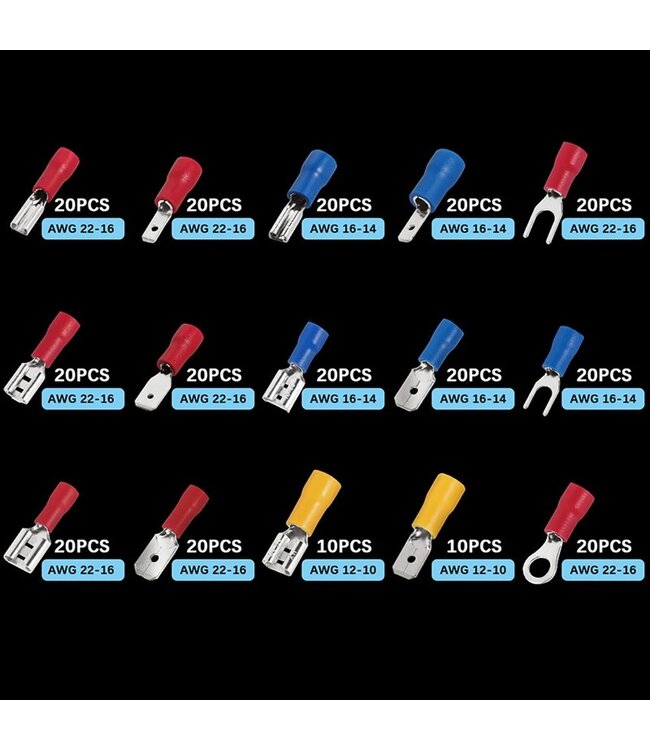 PROKING Kabelschoentjes - Kabelschoen - Draadverbinders - Kabel schoentjes - 280 delig