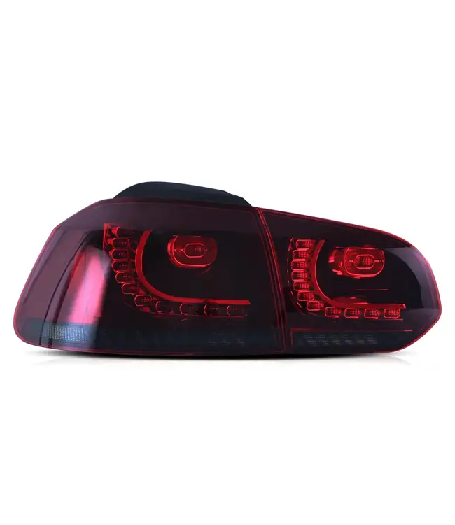 Golf 6 R20 Look Full LED Achterlichten | Rood Smoked | Dynamische Richtingaanwijzers