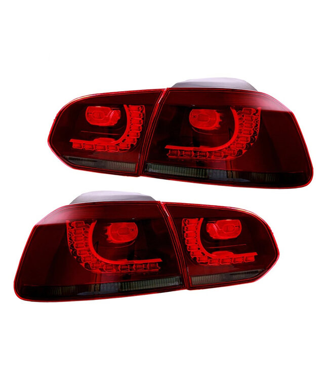 Golf 6 R20 Look Full LED Achterlichten | Rood Smoked | Dynamische Richtingaanwijzers