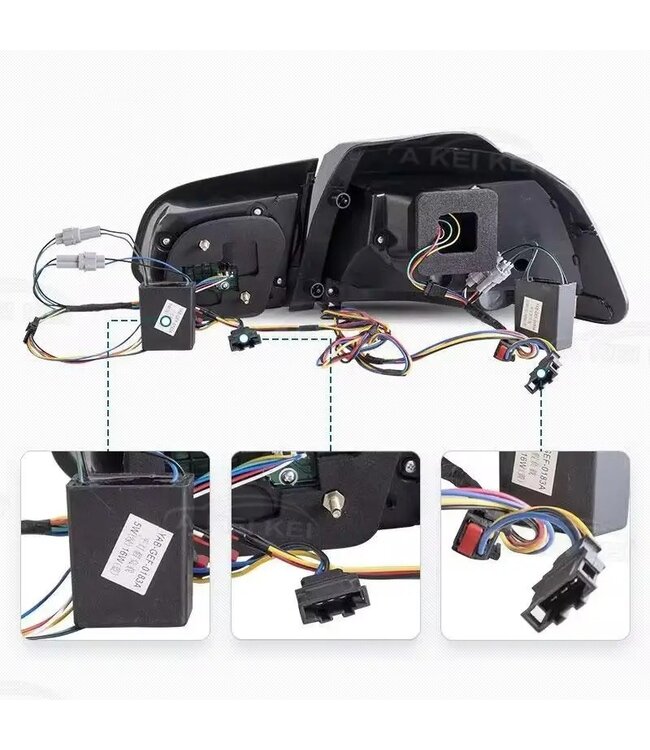 Passend voor Golf 6 OLED Achterlichten | Zwart | Opstart Animatie & Dynamische Richtingaanwijzers