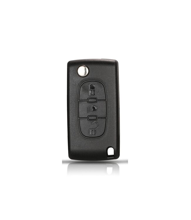 XEOD Autosleutelbehuizing - sleutelbehuizing auto - sleutel - Autosleutel / Geschikt voor: Peugeot / Citroen 3 knops HU83 CE0536