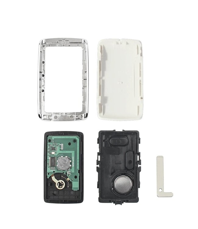 XEOD 4 knops sleutel keyless - Smart Card Kaart - Complete sleutel - Met electronica - Geschikt voor Renault - 4A - 1 stuks