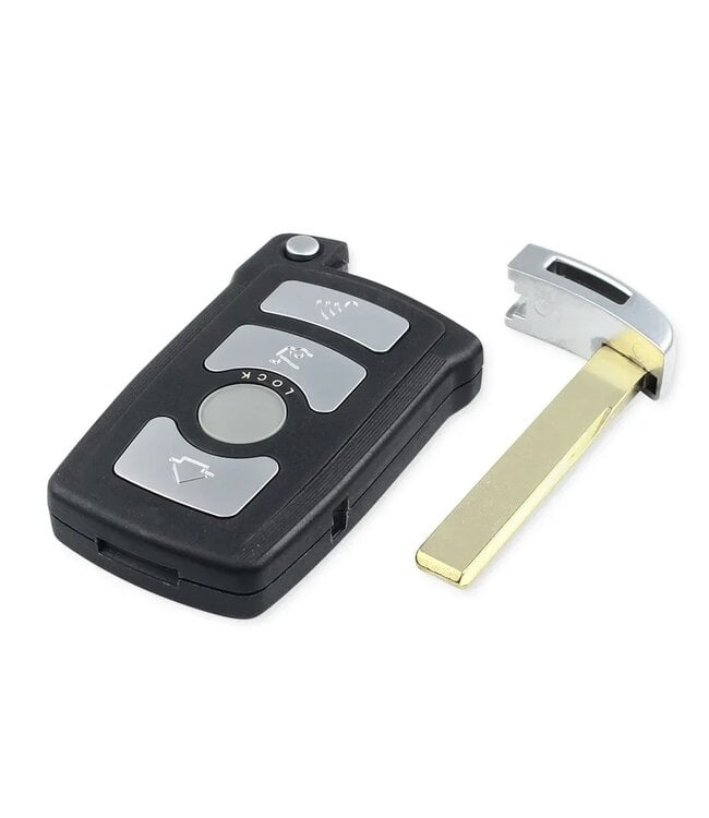 XEOD Autosleutelbehuizing - sleutelbehuizing auto - sleutel - Autosleutel / Geschikt voor: BMW 7 Serie E65 / E66 / E67 / E68 4 knops