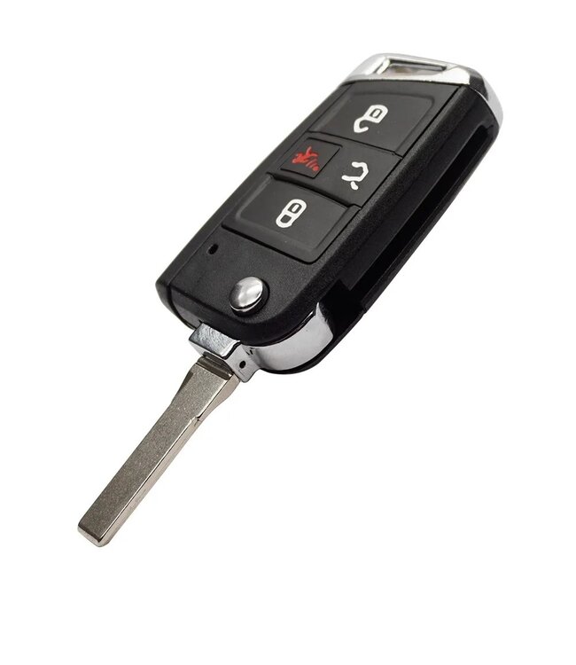 XEOD Autosleutelbehuizing - sleutelbehuizing auto - sleutel - Autosleutel / Geschikt voor: Volkswagen Golf 4 knops