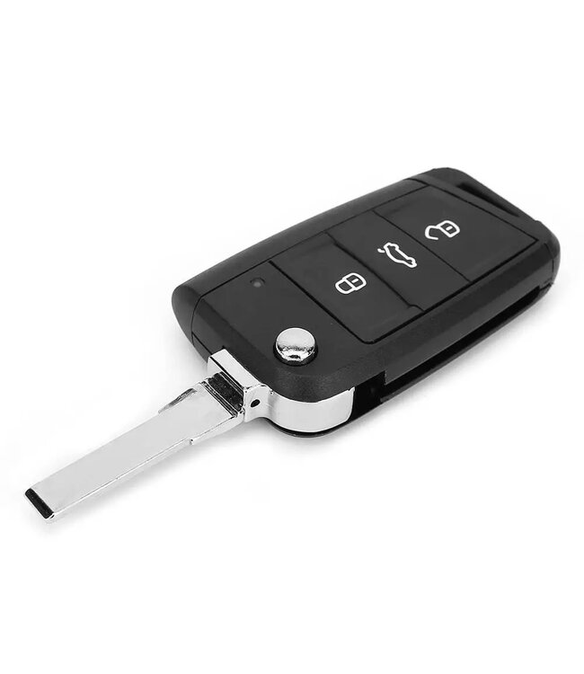 XEOD Autosleutelbehuizing - sleutelbehuizing auto - sleutel - Autosleutel / Geschikt voor Volkswagen - Skoda - Seat