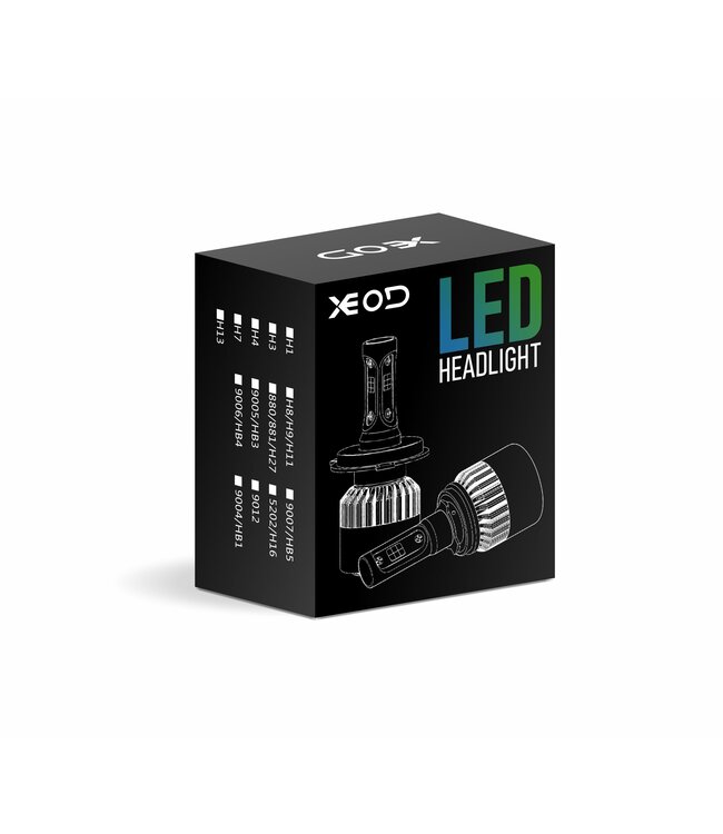 XEOD H8 / H9 / H11 S2 LED lampen – Auto Verlichting Lamp – Dimlicht en Grootlicht - 2 stuks – 12V