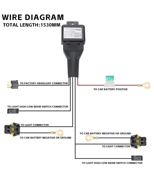 H4 Xenon adapter kabel