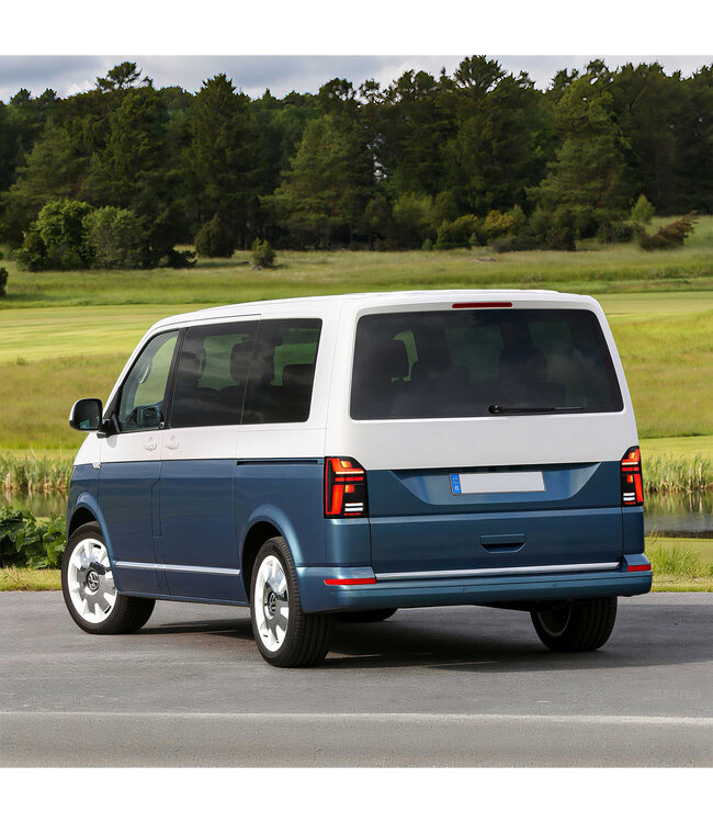 LED Achterlichten geschikt voor Transporter T6 & T6.1Smoked Zwart - Opstart animatie - Dynamische richtingaanwijzers