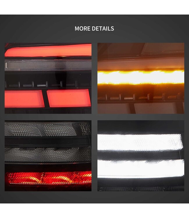 LED Achterlichten geschikt voor Transporter T6 & T6.1 Cherry Rood - Opstart animatie - Dynamische richtingaanwijzer